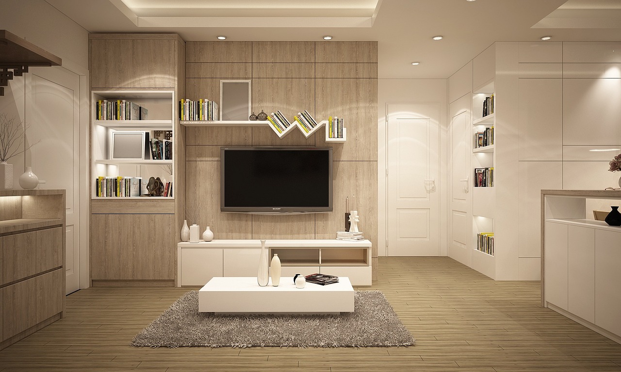Interieur van adaptieve, duurzame modulaire woning.